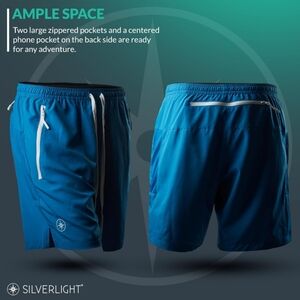 NWT Silverlight Men's Hiking Blue Adventure Shorts